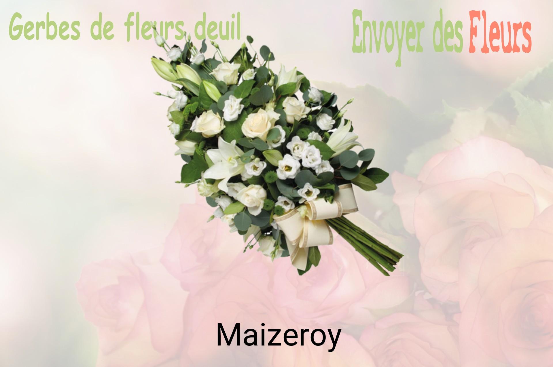 Gerbe de fleurs de deuil livrée à Maizeroy
